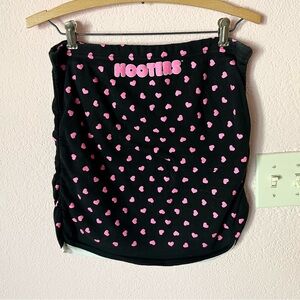 Vintage Y2K 2000s mcbling pink hearts Hooters tube top
